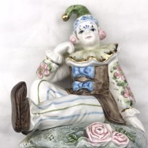 Schmid Porcelain Clown Jester Music Box Signed Has Repairs And Damage - $15.87
