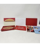 Vintage Lot of 9 Merry Christmas Cards w Envelopes Hallmark AGC Made in USA - £11.66 GBP