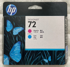 HP 72 Cyan Magenta Printhead C9383A DesignJet New OEM Sealed Retail Box ... - £39.80 GBP