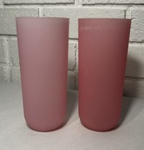 Vintage Majestic Plastic Cups Pink Ribbed Lot Of 2 - £12.90 GBP