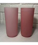 Vintage Majestic Plastic Cups Pink Ribbed Lot Of 2 - £12.80 GBP