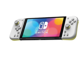 HORI Split Pad Compact Controller for Handheld Mode Nintendo Switch Gray Yellow - £25.75 GBP