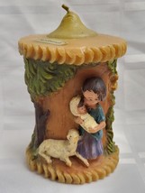 Hand Painted German Candle Gunter Kerzen Art Retro Germany Baby And Woman Decor - £25.85 GBP