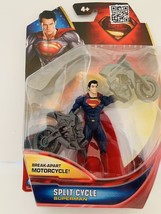 Superman Man of Steel Split Cycle Superman Figure with Break-Apart Motorcycle - £15.70 GBP
