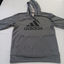 Adidas RN#88387 Men's Gray Drawstring Hoodie Pullover Sweatshirt Size Small image 10