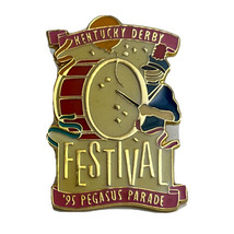 1995 Kentucky Derby Festival Pegasus Parade Horse Racing Enamel Lapel Hat Pin - £7.84 GBP