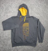North Face Hoodie Men Large Gray Sweatshirt Pullover Sweater Spell Out Adult - $24.99