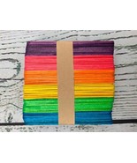 Colored Popsicle Sticks 200 Pack 4.5 Inch Colored Craft Sticks Colorful ... - £19.05 GBP