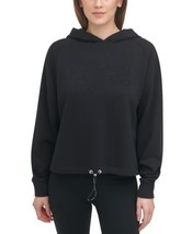 DKNY Womens Graphic Hoodie Color Black Size X-Large - £54.22 GBP