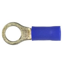 K4 5/16&quot; Hole Blue Ring Terminal For 14-16 Gauge Wire/Qty 12 Pack - £12.49 GBP