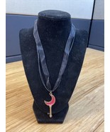 NEW Sailor Moon Pink Moon Stick Black Lace Choker Necklace KG JD - €12,94 EUR