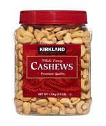 Kirkland Signature Whole Fancy Premium Salted Roasted Cashews Nuts 40 Oz... - $45.05 CAD