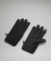 Lululemon women&#39;s textured fleece gloves in Black - size XS/S - £47.34 GBP