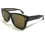 Gucci Sunglasses GG0052S 001 Black Gold Square Frames with Brown Lenses - $186.78