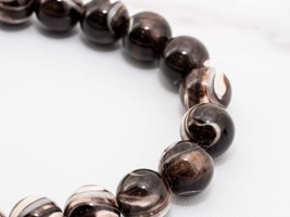 Natural Mother of Pearl beads, 8mm/10mm Brown Plated Mother of Pearl Round - £4.77 GBP+