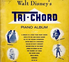 Walt Disney Tri Chord Piano 1955 Song Book 1st Edition PB Collectible C4 - $49.99