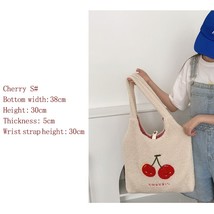 Plush Tote Bag Shopper Handbag for Women 2023 Autumn Winter Girls Casual Cute Ch - £23.97 GBP