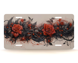 Gothic Red Rose Novelty License Plate - $15.79