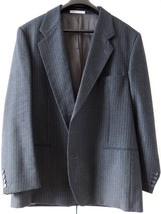 Vintage Yves Saint Laurent Wool Mens Blazer Jacket Size 46 Charcoal Gray XL - £27.40 GBP