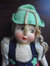 Vintage 1930s Jointed Cloth Blonde Ethnic Girl Doll 9 3/4&quot; Tall - $99.00