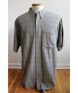 Vtg 90s Territory Ahead XL Tall Textured Check Button Front Short Sleeve... - £17.06 GBP
