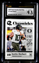 2020 Panini Chronicles Draft Picks #5 Justin Herbert Rookie RC CSG 9.5 POP 13 - £26.15 GBP