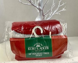 Kurt Adler Festive 48-Inch Velvet Red with White Border Christmas Treeskirt - $25.98