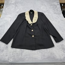 Giorgio Fiorlini Jacket Women 18 Black Beige Plus Size 3 Button Blazer - $29.68