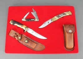 Schrade USA Uncle Henry National Wild Turkey Federation 3 Piece Knife Set - £191.40 GBP