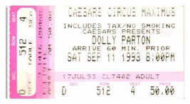 Dolly Parton Concert Ticket Stub September 11 1993 Atlantic City New Jersey - $24.74