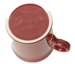 Fiesta Ware Coffee Mugs Pair Claret Homer Laughlin USA Claret O Handle Dk Red - £14.92 GBP