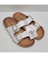 Sole Mates Double Strap Slip On White Sandals Womens Size 6 Adjustable B... - $17.72