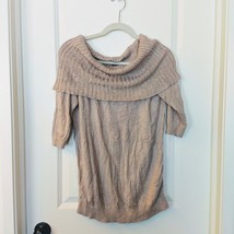 Express Beige Tan Off Shoulder Sweater Size Medium - £6.17 GBP