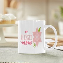 Ceramic Mug – 11 oz White Coffee Mug – Mother&#39;s Day Gift - Blessed - £10.80 GBP