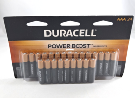 Duracell AAA Alkaline Power Boost Batteries MN2400B24 1.5 V 24 Pack New - $27.16 CAD
