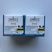 Zarbee&#39;s Naturals Baby Chest Rub with Eucalyptus, Lavender &amp; Beeswax 1.5 oz 2PK - £15.12 GBP