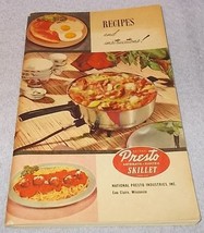 Presto Automatic Electric Skillet Recipes and Instruction 1954 Eau Claire Wi - £4.79 GBP