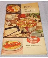 Presto Automatic Electric Skillet Recipes and Instruction 1954 Eau Clair... - €5,11 EUR