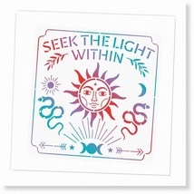 An item in the Crafts category: Sunshine Art Stencil Set - 11.8x11.8 Inch Reusable DIY Templates for Painting, E