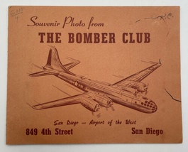 WWII Souvenir Photo From The Bomber Club 1945 San Diego CA WW2 Vintage Navy 1423 - £38.02 GBP