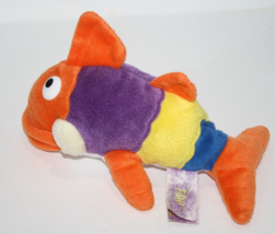 Fiesta Pete Perch Fish 9&quot; Bean Bag Orange Purple Plush Stuffed Philosopphy Toy - £10.65 GBP