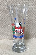 Vintage Budweiser Bud Light Spuds Mackenzie Holiday Beer Pilsner Glass Christmas - $4.95