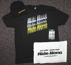 RIDE ALONG Movie Promo X-LARGE T-Shirt + Knit Hat + Towel + Air Fresh CU... - $19.99