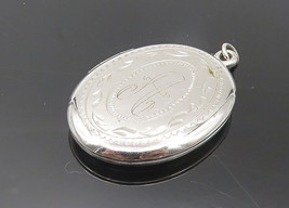CARL-ART 925 Silver - Vintage Shiny EMD Initials Locket Pendant (OPENS) - PT9020 - £32.83 GBP