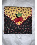 Mary Engelbreit Sewing Kit Zippered Fabric Black Yellow Flowers Used - £14.89 GBP