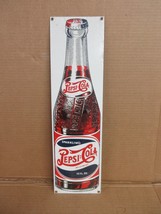 Vintage Pepsi Cola Ande Rooney Porcelain Enamel Hanging Sign - $82.87