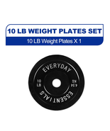 Olympic Bumper Plate Weight Plate with Steel Hub, Black, 10 Lbs Single - $538.60 MXN