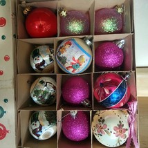 Vintage Christmas Ornaments Bulbs Lot Of 12 Mixed Lot Please See Pictures - $13.49