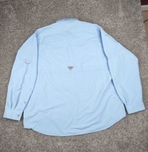 Columbia PFG Shirt Men X-Large Blue Long Sleeve Button Up Fishing Outdoor - £19.74 GBP