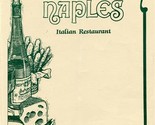 Naples Italian Restaurant Menus Knoxville Tennessee Silver Platter Award... - £21.81 GBP